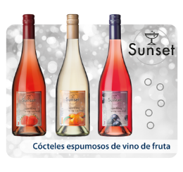 Sunset, cóctel espumoso de vino de fruta